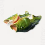Advertising image of a pair of Green Bass slippers lying down.