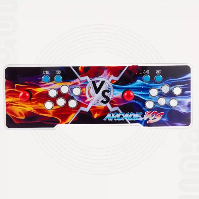 Pandora Box 90S arcade machine front view with retro games arcade machine