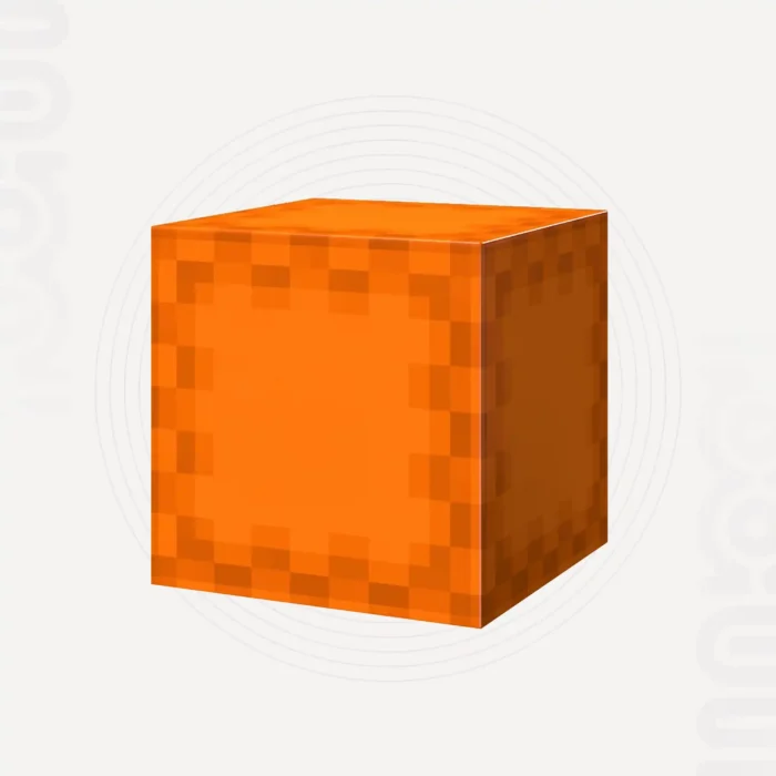 Orange patterned brick and stone blocks