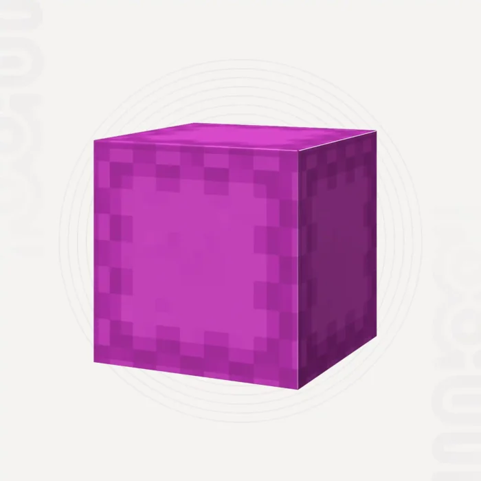 Purple patterned brick and stone blocks