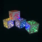 Mineral lamps that glow in the dark night.