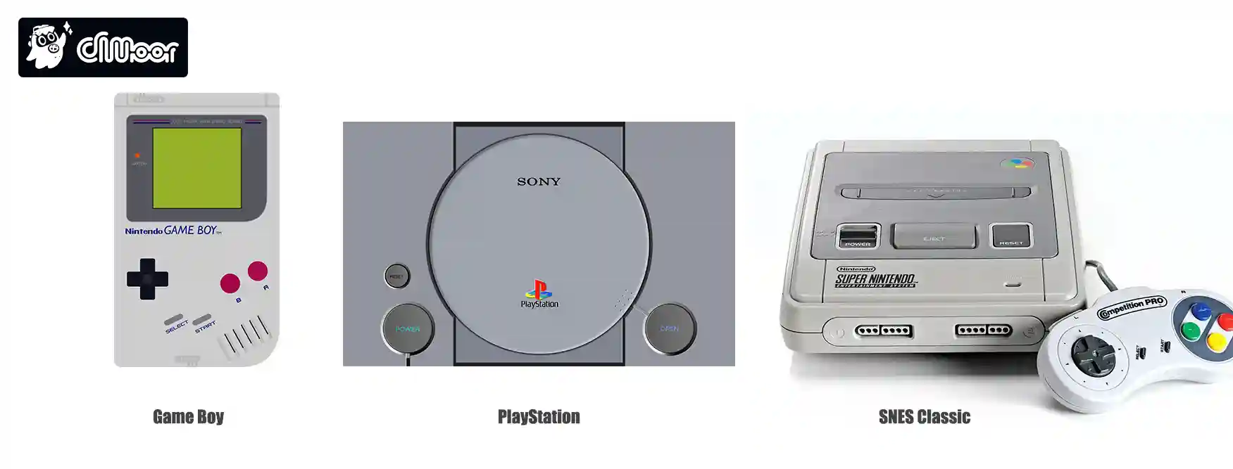 The original version of the Game Boy, PlayStation, and SNES Classic, showing the numbers as they hit the market.